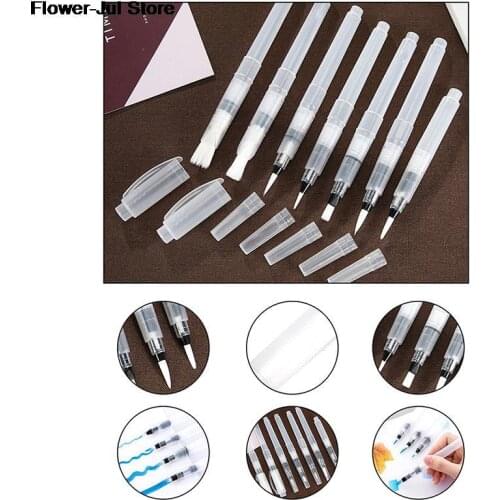 New 1Set Studenten Watercolor Brush Pen Refillable Brush Ink Pen And Painting Art Supplies