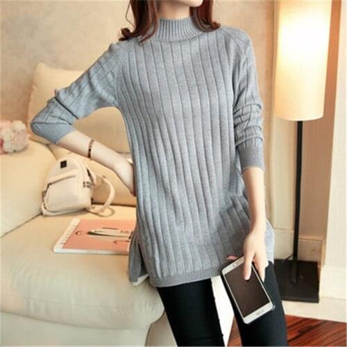 New Fashion 2020 Women Autumn Winter Long Sweater Pullovers Dress Casual Warm Female Knitted Sweaters Pullover Lady