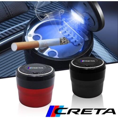 Car ashtray cenicero abs led Push button switch for hyundai creta Car Accessories