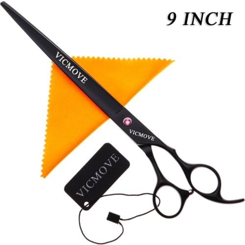 9 Inch Black Pet Scissors Professional Dogs Cats Pets Grooming Hair Shears Barber Hairdressing Scissors Straight Cutting Shears