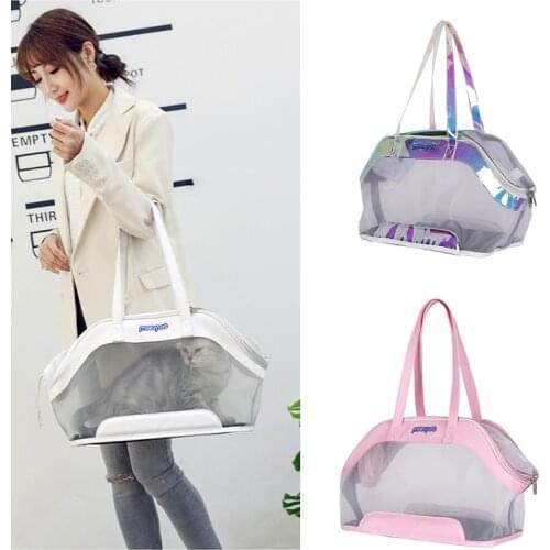 Transparent Pet Dog Carrier Backpack Breathable Camouflage Outdoor Travel Products Bags For Small Cat Chihuahua Mesh Backpack