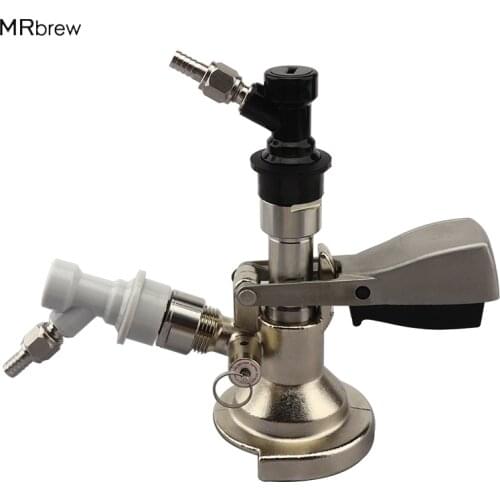 Stainless steel A Type keg coupler keg Draft Beer dispenser With Gas & Liquid Ball Lock Post disconnect Conversion Kit