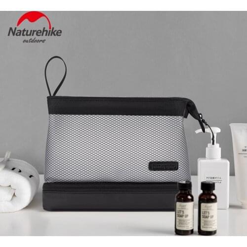 Naturehike Outdoor 4L Toiletry Bag TUP Waterproof Wash Bag Dry Wet Separation Storage Bag Portable Business Cosmetic Bag