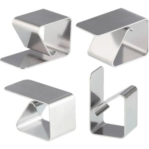 4 Pieces Glass Bed Clips Clamps Stainless Steel 3D Printer Fix Glass Bed Clips Hot Bed Glass Platform Clips
