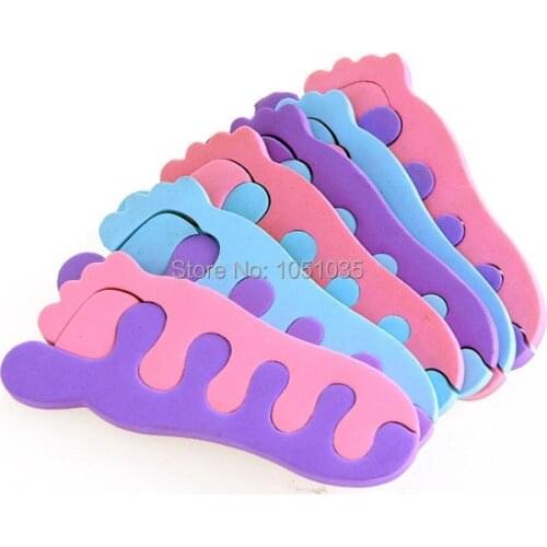 10 pcs/lot foot shape toe separator toe divider nail care tool nail separator nail divider