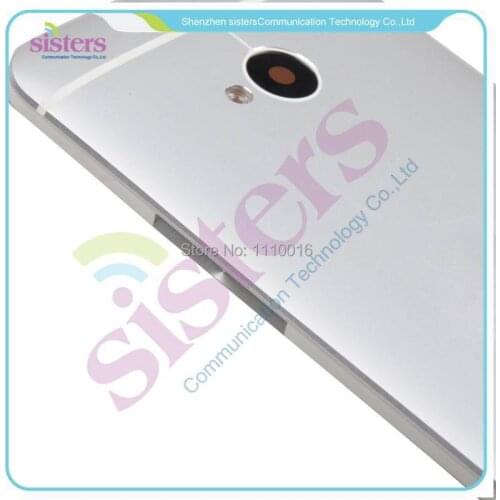 10Pcs Wholesale Hot Sale Silver Grey Red New Back Housing Cover Case Battery Door For HTC One / 801e / M7 Free Shipping