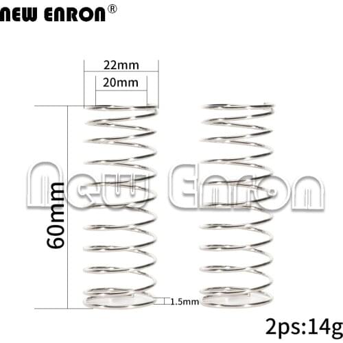 2Pcs 50*23mm 60*22mm 65*22mm Metal Shock Absorber Spring for 1/10 RC Crawler Car Parts Traxxas TRX4 Axial SCX10 90046 Upgrade