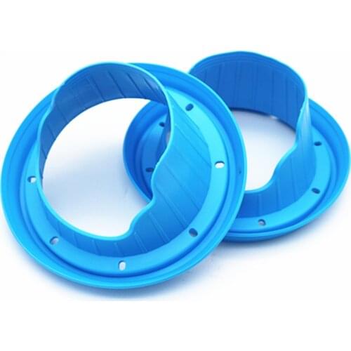 2pcs Car Audio 6.5 Inch Speaker Waterproof Cover Sound Insulation Stop Shock Silica Gel Seal Mount Adapter Rings Grill Universal