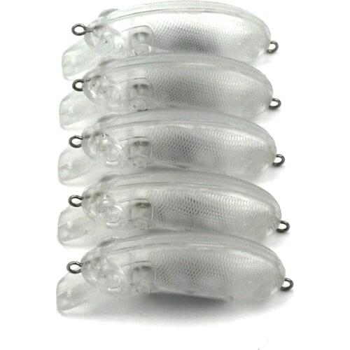 HENGJIA 20PCS crude minnow raw unpaited blank fishing lures transparent fishing baits with no hooks pesca pike fishing tackles