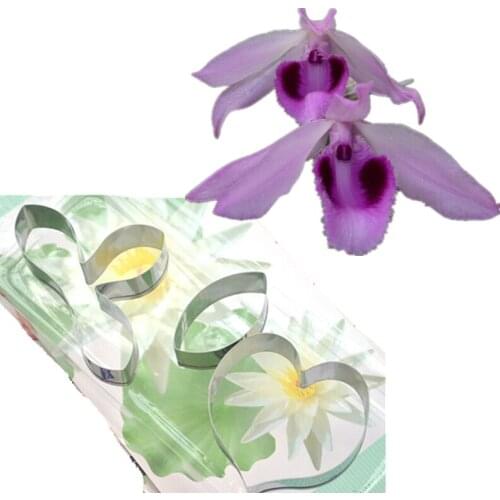 3PCS/Set Stainless Steel Cake Decorating Tools Dendrobium Flower Petal Dough Fondant Cake Cutter Set Baking Kitchen Accessories