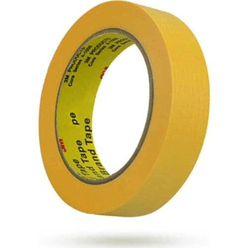 5mm/8mm/10mm/12mm/15mm/18mm 244 yellow textured paper high temperature masking tape 200 Degree For Car Baking paint Protection