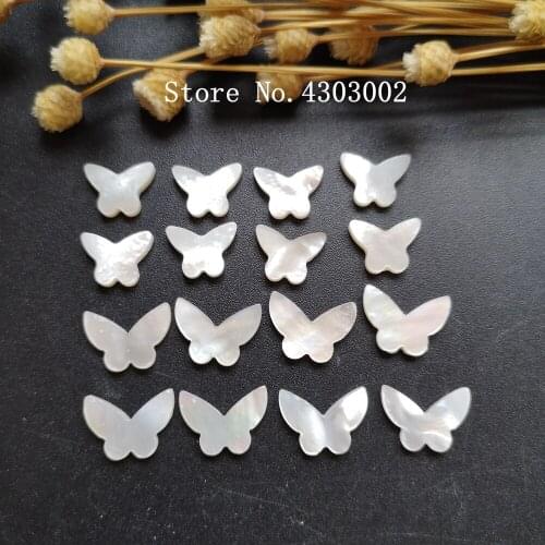 50pcs/lot Natural Butterfly Mother of Pearl shell for DIY Jewelry Butterfly Cut MOP Pearl shell Beads