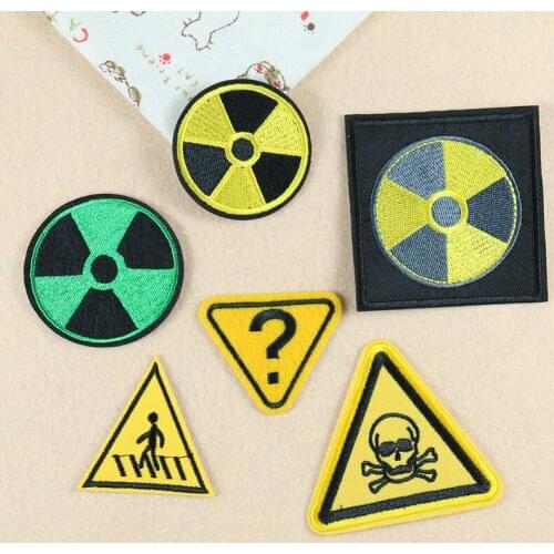 Embroidery Applique for Clothes DIY Apparel Sewing Iron on Patches Clothes Road Sign Creative Cool Boy Cloth Decoration Supplies