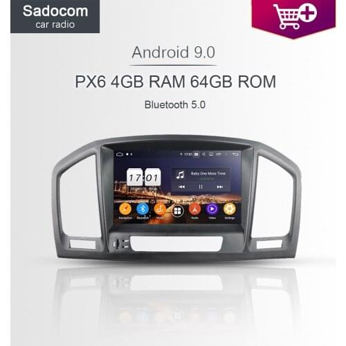 720P 8" DSP PX6 Android 10.0 8 Core 4G + 64GB Bluetooth 5.0 Car DVD Player Glonass RDS autoradio For Buick Regal Opel INSIGINA