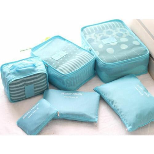 Large Waterproof Travel Bag Clothes Storage Bags Box Luggage Bag Case Pouch Packing Cube 6PCS /BL1