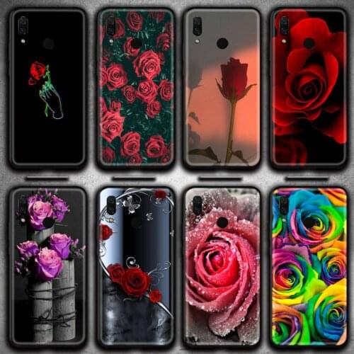 Red Rose flower Phone Case Huawei Y6P Y8S Y8P Y5II Y5 Y6 2019 P Smart Prime Pro