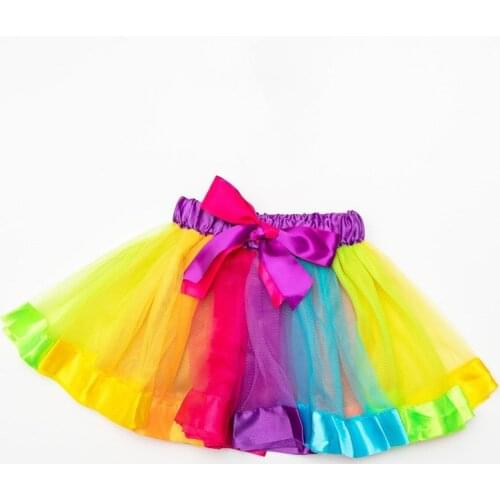 Tutu Skirt Baby Girl Skirts 3M- 8 Years Princess Pettiskirt Party Dance Rainbow Tulle Skirts Girls Clothes Children Clothing