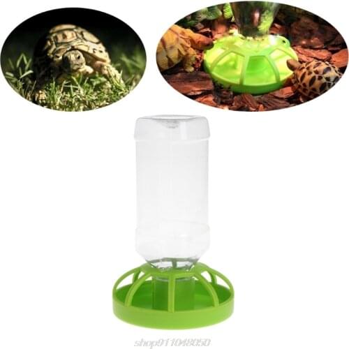 Reptile Water Drinker Dispenser Food Bowl Lizard Feeder Round Dish Drink Bottle M04 21 Dropshipping