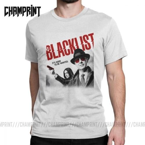 Untitled The Blacklist T Shirt Mens Pure Cotton T-Shirt Reddington Raymond Tv Red Hat Fandom Crime Tees Short Sleeve Tops Adult