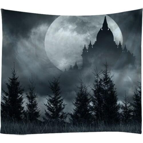 Moon Tapestry Wall Hanging Bed Spread Beach Towel Table Cloth Yoga Mat Landscape Printing Moon Landscape 280cm*180cm Large Size