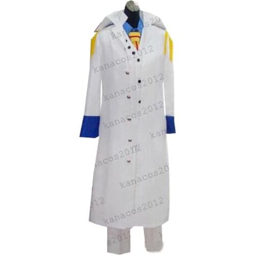 2018 One Piece Admiral Aokiji Kuzan Cosplay Costume Marine Costume