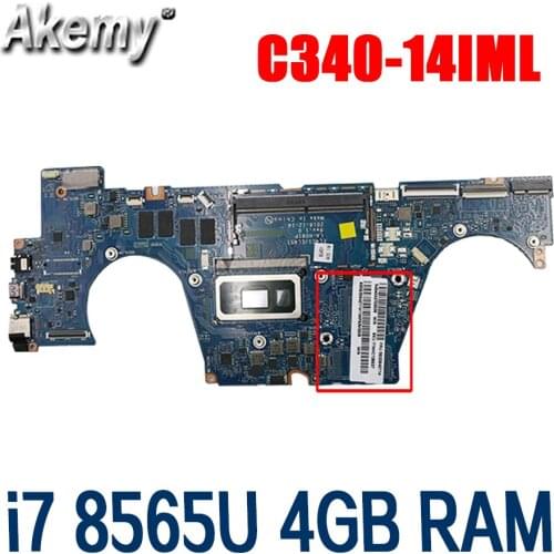 For Lenovo C340-14IWL FLEX-14IWL S540-14IWL laptop motherboard LA-H081P with CPU i7 8565U 4GB RAM tested 100% working