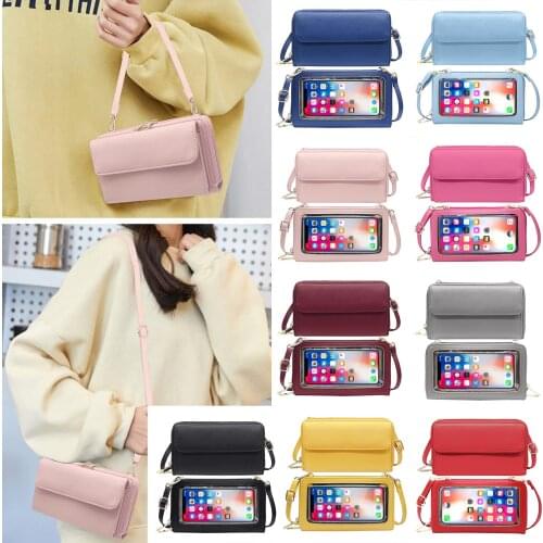 Fashion Zipper Bags Mobile Phone Bag Ladies Coin Purse Long Hand Holding Large-capacity Zipper One-shoulder Messenger Bag 2021