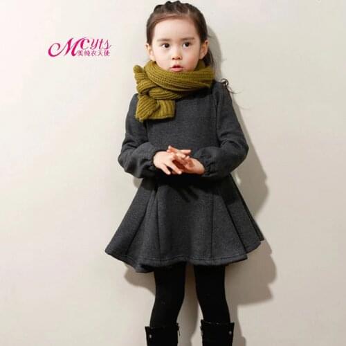 New Autumn Winter Baby Girls Thicken Princess Dress Fashion Infant Long Sleeve Dresses for Girls Kids Clothes 3 4 5 6 7 8 Years