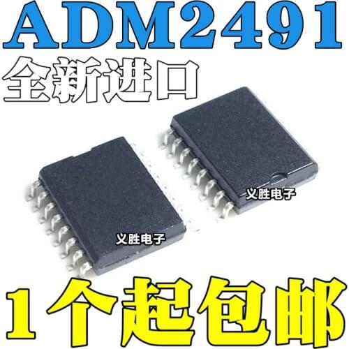 New and original ADM2491EBRW ADM2491EBRWZ ADM2491E ADM2491 SOP16 Digital isolator IC, transceiver, new and original