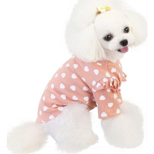 Pet Clothes Autumn Winter Winter Pet Clothes Love Bottoming Shirt Dog Clothes Winterwarm Pet Dog Jacket Coat Jumpsuit for Dog