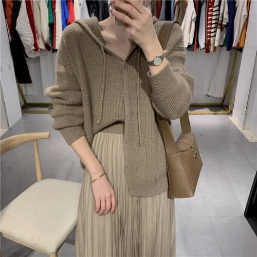 Fall 2021 Women Clothing Oversize Womens Sweaters Autumn Vintage Loose Winter Sweater Knitted Women Cardigan Knit Button Maxi