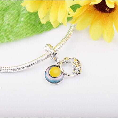 Fits Pandora Bracelet Nightmare Before Christmas Double Dangle Charm Genuine 925 Sterling Silver Beads DIY Making Women Jewelry