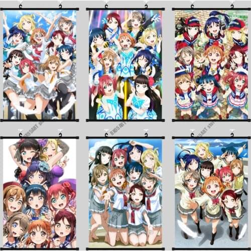Full Square Diamond Painting Anime Aqours Water Mission School Idol Diamond Embroidery Mosaic Cross Stitch Kits Home Decoration