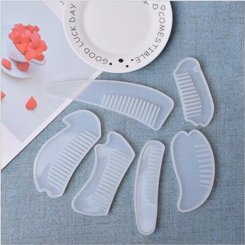 Silicone Comb Mold Resin DIY Casting Mold Jewelry Resin Mould Handcraft Epoxy Resin Mould for DIY Jewelry Craft Supplies, Clear