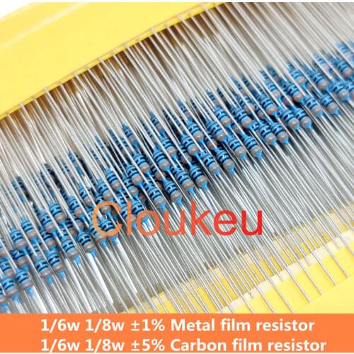 1/8W Color ring resistance 1% 5% 0R 0.5R 1R 1.1R 1.2R 1.3R 1.5R 1.8R 2R 2.2R 2.4R 2.7R 3R 3.3R 3.6R Ohm 0.125w 1/6w