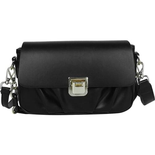 New Folds Design Shoulder Bag Women 2021 Soft Pu Leather Fashion Double Shoulder Strap Small Crossbody Bags Women Trend Handbags