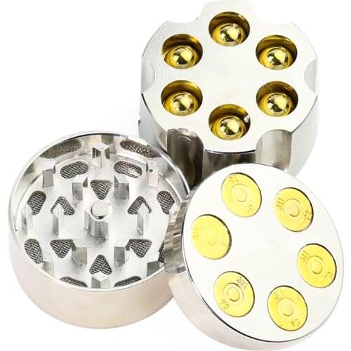 3 Layers Aluminum Herbal Herb Tobacco Grinder Smoke Grinders Weed Herb Grinder Cigarette Accessories Bullet Shape Smoking Gadget