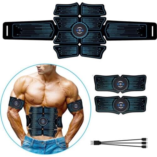 Recharge Wireless Muscle Stimulator Smart Fitness Abdominal Vibrating Belt Electrostimulation Muscle Sculpting at Home Workouts