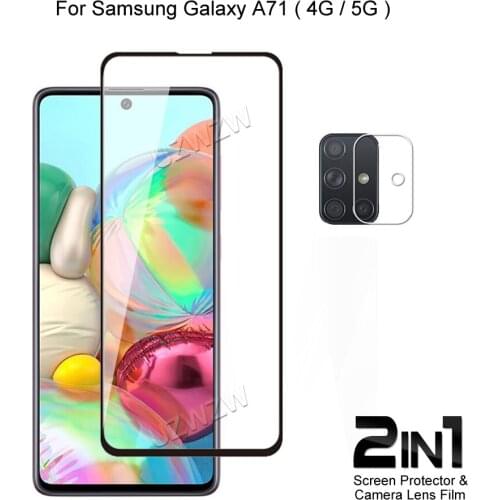 For Samsung Galaxy A71 Front Screen Protector Protective Tempered Glass & Camera Lens Film For Samsung Galaxy A71 5G 4G