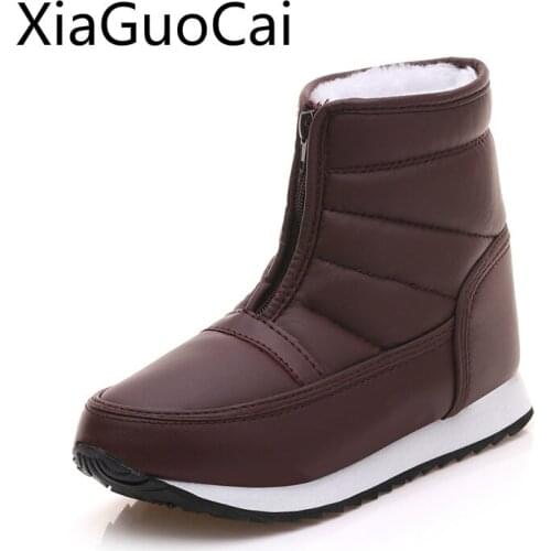 Winter Women Boots Cotton High Quality Warm Female Snow Boots Non-slip Waterproof Warm Short Tube Women Ankle Boots