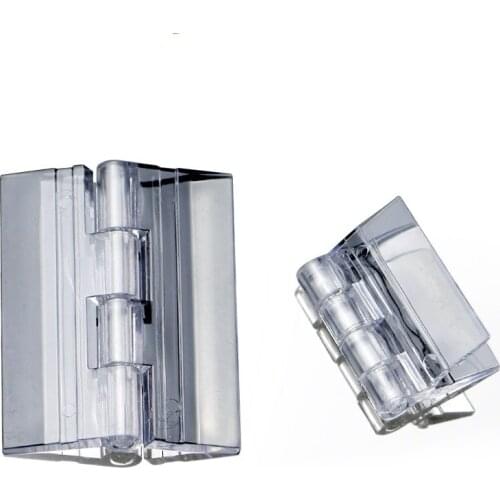 1Pcs 3Sizes Transparency Acrylic Folding Hinges Mini Plexiglass Flat Hinge Jewelry Box Connecting Fitting for Furniture Hardware