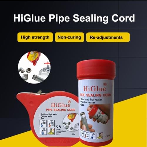 1pc*160m Higlue 55 With New Label PTFE Tape Thread Sealing Cord For Pipe Repair Fix No Leak