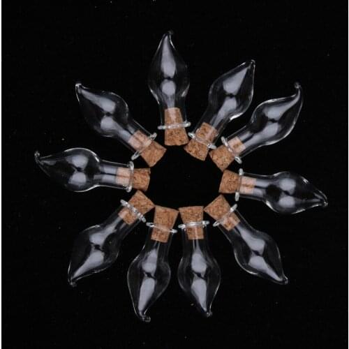 10pcs 2ml Small Glass Wishing Bottles Essential Oils Jars Fragrance Reed Diffuser Vials DIY Decoration Tool
