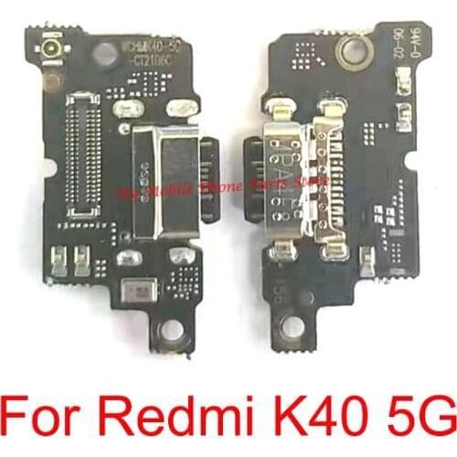 10 PCS USB Charging Dock Board Port Flex Cable For Xiaomi Redmi K40 5G Charger Port Dock Connector Board Flex Cable Repair Parts