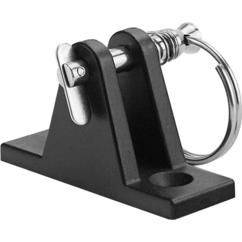 2Pcs Nylon Deck Hinge Boat Bimini Top Fitting with Quick Release Pin & Ring