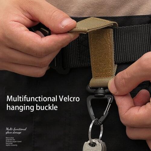 2Pcs Outdoor Camping Hiking Molle Tactical Nylon Ribbon Knapsack Hook Buckle Tactical Backpack Straps Webbing Parts Accessories