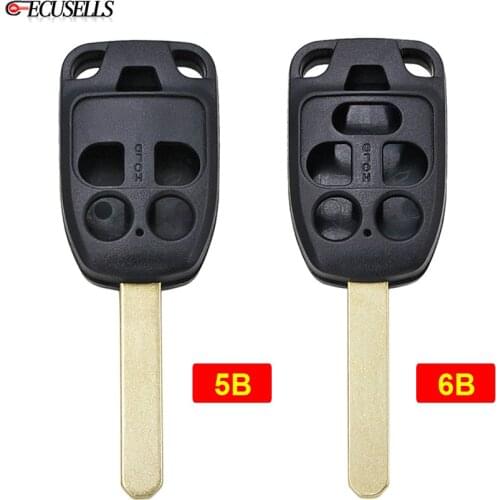 5/6 Button Remote Key Shell Case Smart Car Key Housing Cover for Honda Odyssey 2011 2012 2013