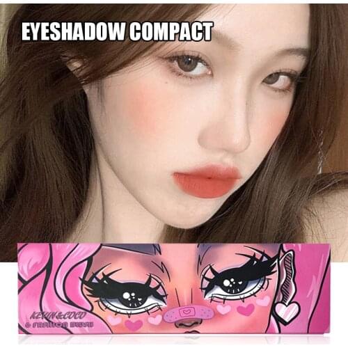 6 Colors Blush Palette Waterproof Long Lasting Brightening Nature Shading Blush Makeup Maquiagem Eyeshadow Palette