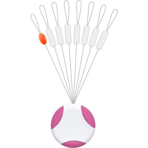 DNDYUJU 80pcs/10set Float Space Bean Catfish Carp Fishing Float White Rubber Space Beans Cylindrical Stopper Fishing Bobber