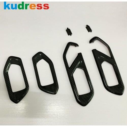 Car Interior Accessories For Toyota Raize 2020 2021 Carbon Fiber Inner Door Handle Bowl Frame Cover Trim Sticker